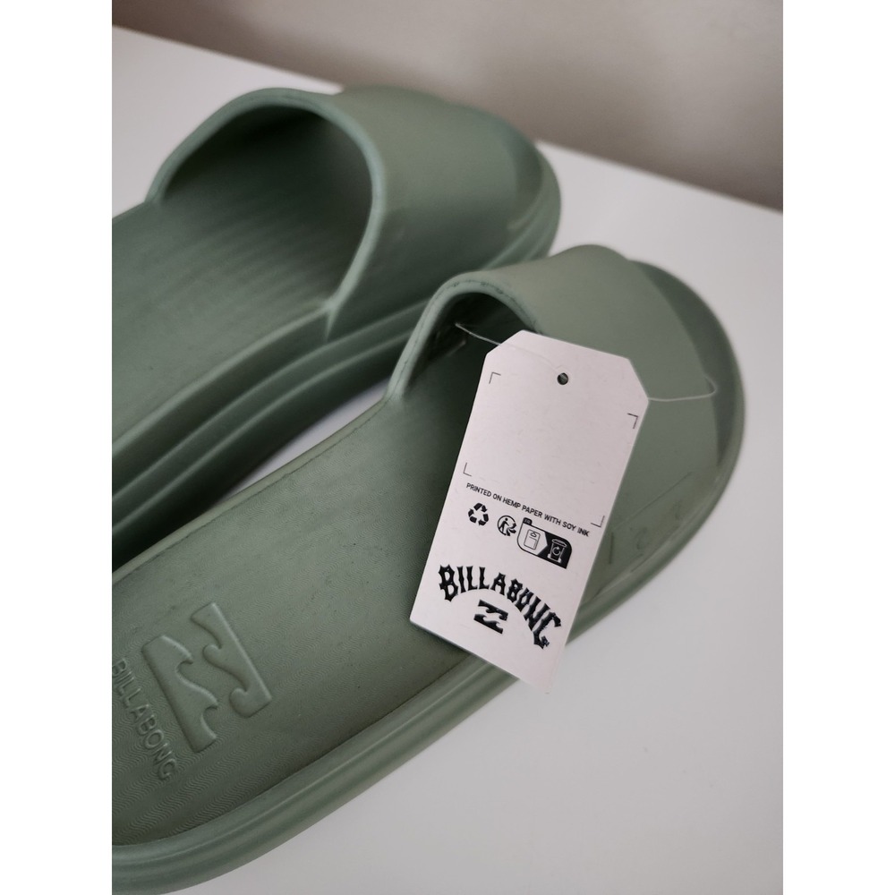 Billabong Women Green Platform Cushion Slides Sandal Comfort Shoe Size 10 - Picture 7 of 10